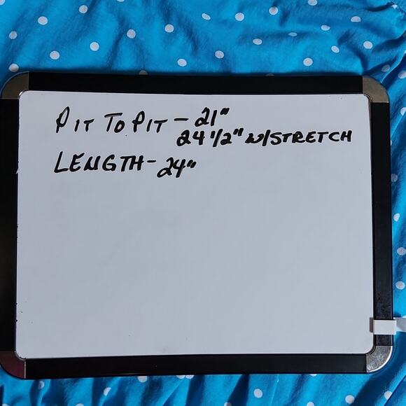 Woman Within Blue White Polka-Dot Sleeveless Top Size LG V-Neck Elastic Waist - Picture 7 of 7